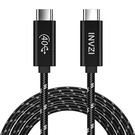 USB-C / USB4.0 Gen3 Cable 240W 40Gbps, 1m (Black), INVZI