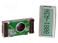 Display: LCD; alphanumeric; STN Positive; 8x1; 40x20mm; PIN: 14; 2x7 DISPLAY VISIONS