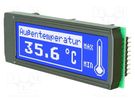 Display: LCD; graphical; 122x32; STN Positive; blue; 68x26.8mm; LED DISPLAY VISIONS