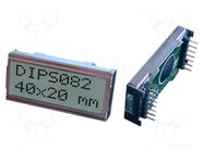 Display: LCD; alphanumeric; STN Positive; 8x2; 40x20mm; PIN: 14; 2x7 DISPLAY VISIONS