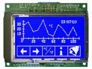 Display: LCD; graphical; 128x64; STN Negative; blue; LED DISPLAY VISIONS