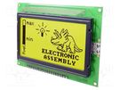 Display: LCD; graphical; 128x64; STN Positive; yellow-green; LED DISPLAY VISIONS