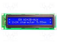 Display: LCD; alphanumeric; STN Negative; 24x2; blue; 118x36mm; LED DISPLAY VISIONS