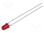 LED; 3mm; red; 1.3÷3mcd; 65°; Front: convex; 1.6÷1.8V; No.of term: 2 BROADCOM (AVAGO)