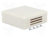 Enclosure: for alarms; X: 71mm; Y: 71mm; Z: 27mm; ABS; ivory SUPERTRONIC