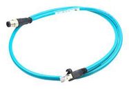 SENSOR CORD, 4P M12 PLUG-RJ45 PLUG, 3.3 