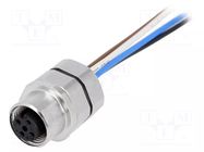 Connector: M12; socket; PIN: 4; female; E; IP67; cables; Thread: PG9 HIRSCHMANN