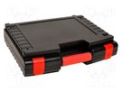 Container: transportation case; ABS; black,red; 390x314x102mm NEWBRAND