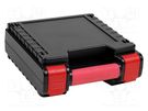 Container: transportation case; ABS; black,red; 256x240x94mm NEWBRAND