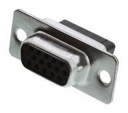 D SUB HOUSING, RCPT, 15POS, STEEL