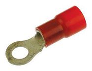 TERMINAL, RING TONGUE, 5/16", 2AWG, RED
