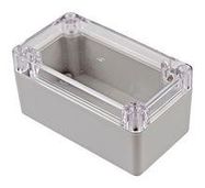 SMALL ENCLOSURE, POLYCARBONATE, GREY/CLR