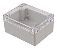 SMALL ENCLOSURE, POLYCARBONATE, GREY/CLR