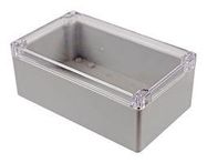 SMALL ENCLOSURE, POLYCARBONATE, GREY/CLR