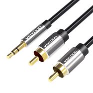 Cable Audio 2xRCA to 3.5mm Vention BCFBJ 5m (black), Vention