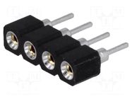 Connector: pin strips; socket; female; PIN: 4; straight; THT; 2.54mm CONNFLY