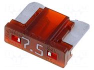 Fuse: fuse; 7.5A; 32VDC; automotive; MINIVAL LOW PROFILE; MINI MTA