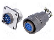 Connector: circular; socket,plug; DS1110-06; male,female; PIN: 9 CONNFLY