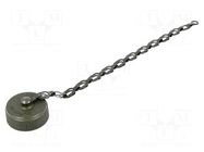 Protection cover; internal thread,threaded joint; olive; MS/DS AMPHENOL