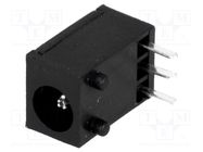 Socket; DC supply; male; 3.5/1.3mm; MINI; THT; 1A; 12VDC; angled 90° CLIFF