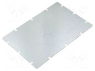 Mounting plate; steel; W: 148mm; L: 223mm; Thk: 1.5mm; Plating: zinc FIBOX