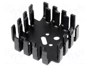 Heatsink: moulded; SOT9,TO3,TO66; black; 42x42x17mm; 6.8K/W FISCHER ELEKTRONIK