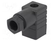 Connector: valve connector; plug; form C; 9.4mm; female; PIN: 3; 6A HIRSCHMANN
