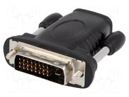 Adapter; DVI-D (24+1) plug,HDMI socket; black Goobay