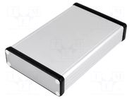 Enclosure: with panel; 1455; X: 103mm; Y: 160mm; Z: 30mm; aluminium HAMMOND
