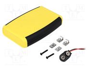 Enclosure: multipurpose; X: 79mm; Y: 117mm; Z: 24mm; 1553; ABS; yellow HAMMOND