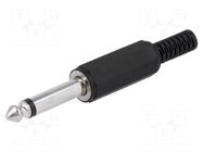 Connector: Jack 6,3mm; plug; male; mono,with strain relief CHANGZHOU DAHUA IMP AND EXP (GROUP) CO