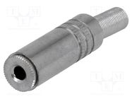 Connector: Jack 3,5mm; plug; female; stereo,with strain relief 