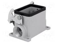 Enclosure for connectors: HDC; size 44.27; with latch; closed ILME