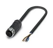 SENSOR CORD, 4P M12 RCPT-FREE END, 5M