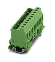 DIN RAIL TB, PLUG-IN BLOCK, 10WAY, 12AWG