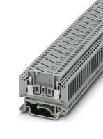 DINRAIL TERMINAL BLOCK, 4WAY, 12AWG, GRY