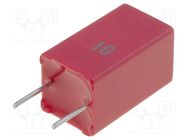 Capacitor: polyester; 4.7uF; 30VAC; 50VDC; 5mm; ±10%; 7.2x13x7.2mm WIMA