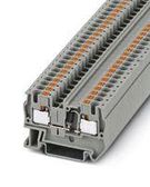 DINRAIL TERMINAL BLOCK, 2WAY, 10AWG, GRY