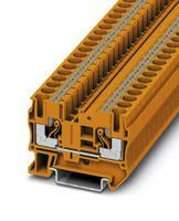 DINRAIL TERMINAL BLOCK, 2WAY, 8AWG, ORG