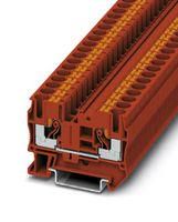 DINRAIL TERMINAL BLOCK, 2WAY, 8AWG, RED
