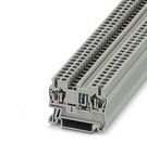 DINRAIL TERMINAL BLOCK, 2WAY, 12AWG, GRY
