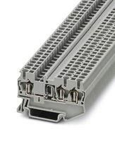 DINRAIL TERMINAL BLOCK, 3WAY, 12AWG, GRY