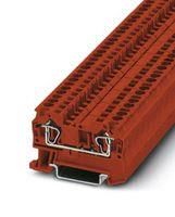 DINRAIL TERMINAL BLOCK, 2WAY, 10AWG, RED