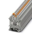 DINRAIL TERMINAL BLOCK, 2WAY, 10AWG, GRY