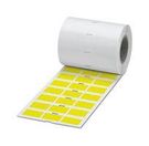 LABEL, POLYESTER, YELLOW, 20MM X 30MM