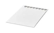 LABEL, POLYESTER, WHITE, 4MM X 24MM