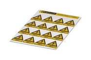 LABEL, WARNING, PVC, BLACK/YELLOW