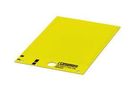 LABEL, PVC, YELLOW, 135MM X 104MM