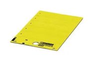 LABEL, PVC, YELLOW, 27MM X 27MM