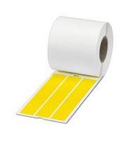 LABEL, PVC, YELLOW, 19MM X 38MM